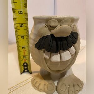 ROBERT KARLINSEY POTTERY UGLY MUG POTTERY BIG FEET MUG UGLY FACE POTTERY FUNNY